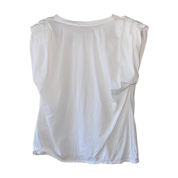 St. Roche Womens Tank Size Medium White Echo Padded Shoulder Pure Cotton - Picture 2 of 8